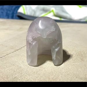 Purple fluorite gladiator helmet